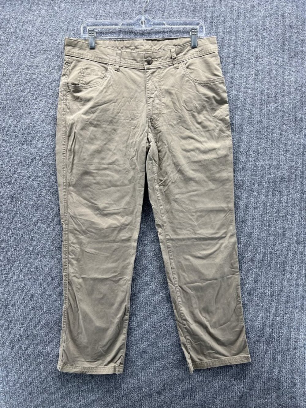 Columbia Pants Men 34x30 Beige Khaki Chino Stretch Flat Front Regular Straight